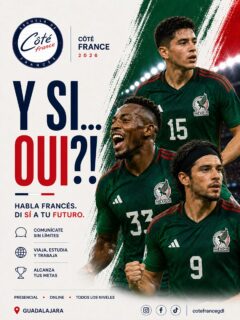 🇲🇽⚽🇫🇷 Y si… OUI?

México sueña en grande… y en Côté France también. 😏🏆
Porque decir “sí” a un nuevo idioma puede ser tu mejor jugada.

🔥 Habla francés. Di sí a tu futuro.

Cuéntanos tu pronóstico para el partido del domingo contra Inglaterra 👇
¿Marcador? ¿Quién anota? ¿Pasa México?

📍 Presencial y online
🇫🇷 Francés en 1,2x3!

#CôtéFrance #FrancesEn123 #YSiOui #VamosMexico #SeleccionMexicana #MexicoVsInglaterra #Mundial2026 #AprendeFrances #Guadalajara #Futbol #WorldCup2026
