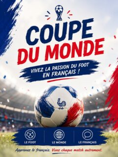 ⚽🌍 ¡La Copa del Mundo ya está aquí! 🌍⚽

El fútbol une al mundo entero… y los idiomas también. 🇫🇷✨

Con motivo del Mundial, descubre vocabulario, expresiones y curiosidades en francés mientras disfrutas de tu pasión por el fútbol.

🏆 Coupe du Monde = Copa del Mundo
⚽ Football = Fútbol
🇫🇷 Français = Francés

Tres palabras, una misma pasión. ❤️

¿Y tú, a qué selección apoyarás en este Mundial? 👀👇

#Mundial2026 #CoupeDuMonde #Futbol #Football #Frances #CoteFrance #AprenderFrances #Francia #VocabularioFrances #WorldCup2026 ⚽🏆🌍🇫🇷
