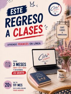¡Inscríbete hoy y empieza a aprender francés en línea con Côté France! 🇫🇷 Aprende con maestr@s nativ@s y nuestro propio método, diseñado para que empieces a hablar francés en 1, 2 x 3. Estudia desde cualquier lugar, a tu ritmo y de una forma fácil, práctica y divertida. ¡Da el primer paso y habla francés con Côté France Online!  #côtéfranceonline #francesonline #francesenlinea